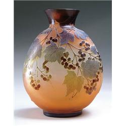 MONUMENTAL GALLE GRAPEVINE VASE