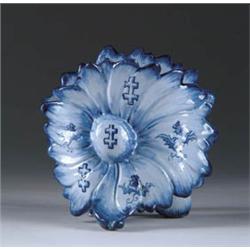 GALLE FAIENCE SUNFLOWER VASE