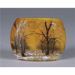 DAUM MINIATURE PILLOW VASE