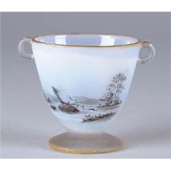 DAUM CAMEO & ENAMELED MINI VASE