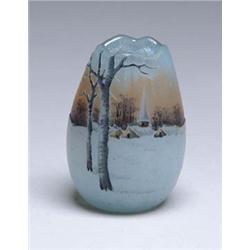 MINIATURE DAUM WINTER SCENE