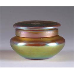 GOLD AURENE COVERED JAR