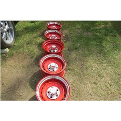 SET OF RED RALLY WHEELS & GMC
