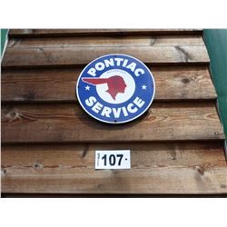 PONTIAC SERVICE METAL SIGN