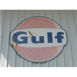 GULF METAL SIGN