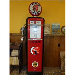 UPRIGHT RED INDIAN GAS PUMP