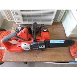 Black & Decker Cordless Electric Chain Saw