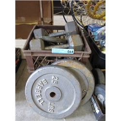 Box of Dumbbells & Weights