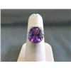 Image 1 : Large 4.5 CT Amethyst & Diamond Dinner Ring