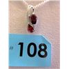 Image 1 : Loop Style Garnet & Diamond Necklace