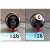 Image 1 : Hand Carved Billiards 8 Ball Skull with Stand