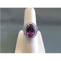Huge 5+ CT Amethyst Dinner Ring