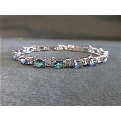 Ocean Blue Mystic Topaz Tennis Bracelet