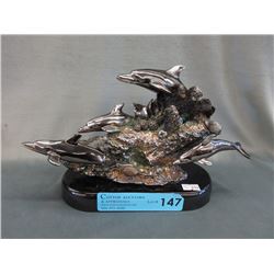 Dolphin Sea Life Metal Sculpture