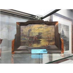 Vintage Metal Pictorial Lamp