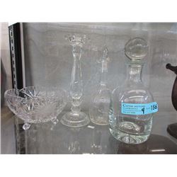 4 Glass and/or Crystal Items