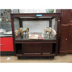 Wood Display Case on Casters