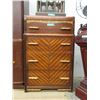 Image 1 : Art Deco Walnut Waterfall Dresser ca1930