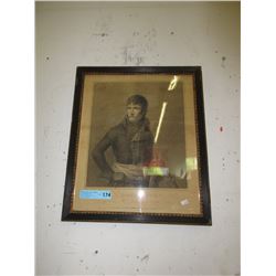 Vintage Framed Print of Napoleon Bonaparte