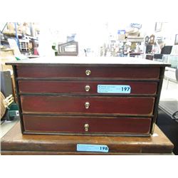 Wood 4 Drawer Specimen Display Box