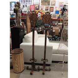 Pair of 55" Tal Metal Pillar Candle Holders