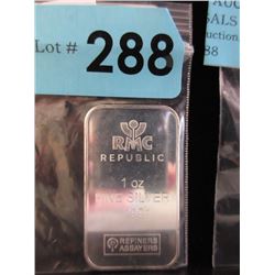 1 Oz. Republic Metals Corp .999 Silver Bar