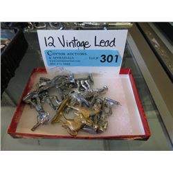 12 Vintage 2" Lead Soldiers