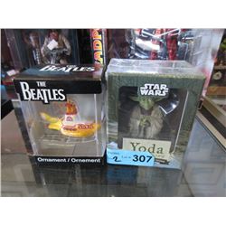 Beatles Ornament & Yoda Figurine