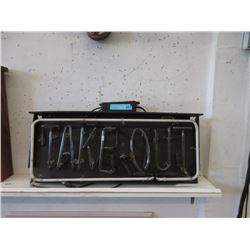 Electric Neon Take-Out Sign