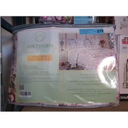 New 3 Piece Double/Queen Floral Quilt Set