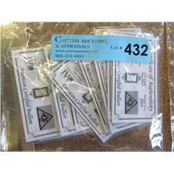 13 Five Grain 99.9 Fine Silver Ingots