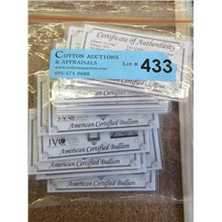 13 Five Grain 99.9 Fine Silver Ingots