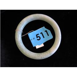 Carved Jade Bangle Bracelet - 11mm thick