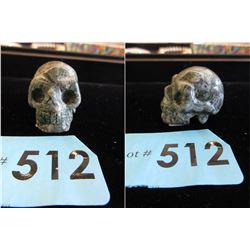 Carved Snake Skin Jasper Gemstone Skull