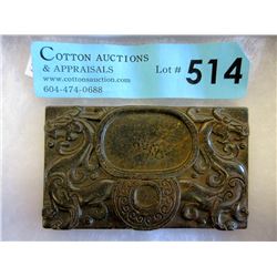 Hand Carved Jade Ink Pad - 2 1/4" x 3 1/4"