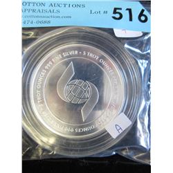 5 Oz. Scotia Bank Motif .999 Silver Round