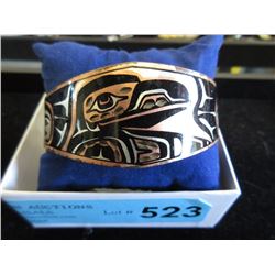 Copper Cuff Bracelet with First Nations Design