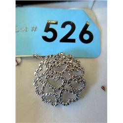 New Sterling Silver Necklace with Diamond Accent