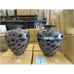 Pair of New Oversized Glazed Ceramic Vases