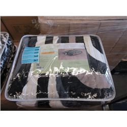 New Queen Size Geometric Pattern Sherpa Blanket