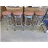 Image 1 : Four 30" Chrome Leg Bar Stools