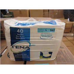 2 Cases of New Tena Day Plus Absorbent Pads
