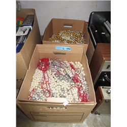 2 Large Boxes of Plastic Beads & Jewelry