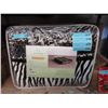 Image 1 : New Queen Size Animal Stripe Sherpa Blanket