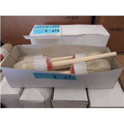 4 Boxes of New #12 Round Bristle Brushes