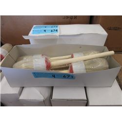 4 Boxes of New #12 Round Bristle Brushes