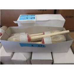 4 Boxes of New #12 Round Bristle Brushes