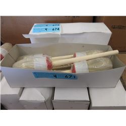 4 Boxes of New #12 Round Bristle Brushes