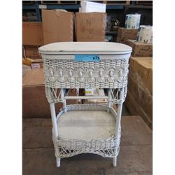 Vintage Wicker End Table