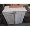 Vintage Painted Pine 2-Door Jelly Cupboard ca1920